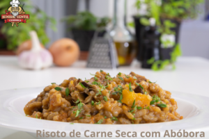 Risoto de Carne Seca com Abóbora