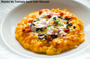 Risoto de Tomate Seco com Rúcula